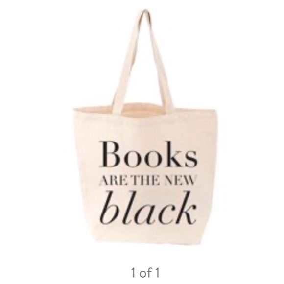 Gibbs Smith Handbags - “Books are the New Black” Canvas Tote Bag